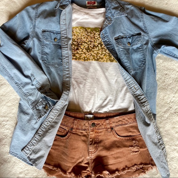 Host Pick✨ Hand Dyed Denim Button Down - Picture 1 of 16